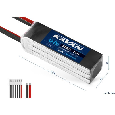 KAVAN Li-Po 3700mAh/22,2V 40/80C 82.14Wh
