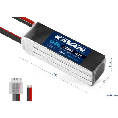 KAVAN Li-Po 3300mAh/22,2V 40/80C, 73,2Wh