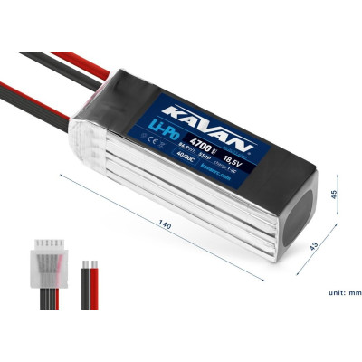KAVAN Li-Po 4700mAh/18,5V 40/80C, 86,9Wh