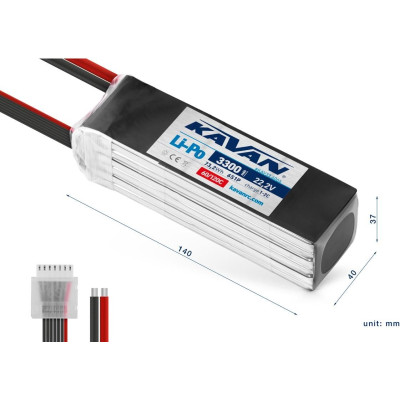 KAVAN - Li-Po 3300 mAh/22,2 V 60/120C, 73,2 Wh