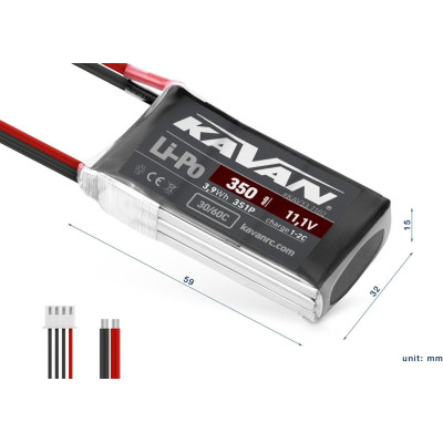 KAVAN Li-Po 350mAh/11,1V 30/60C Air pack