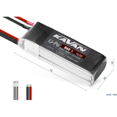 KAVAN Li-Po 860mAh/11,1V 30/60C Air pack