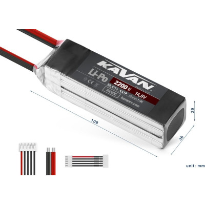 KAVAN Li-Po 2200mAh/14,8V 30/60C Air pack