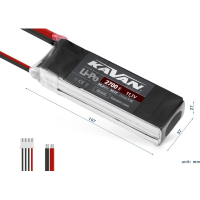 KAVAN Li-Po 2700mAh/11,1V 30/60C Air pack