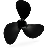 Hárompengés hajócsavar hajó alá történő beszereléshez, menetemelkedés 0,53x átmérő, üvegszállal töltött műanyag, menet M4.