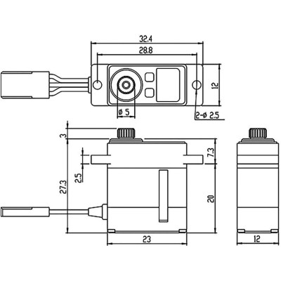 SV-1232MG HiVOLT Digitální servo (5 kg-0,05s/60°)