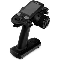Futaba F-4G és T-FHSS hatcsatornás számítógépes kormánykerékkel, 2.4GHz-es RC készlet telemetriával/S-FHSS/Mini-Z-vel verseny- és haladó szabadidős autó- és hajómodellekhez. Színes LCD kijelző 3,2" átlóval, 6 digites beállítással, 3 kapcsolóval, 1 tekerőgombbal, 40 modell memóriájával + SD-kártyával, fejlett programbeállításokkal autókhoz, lánctalpas járművekhez, tankokhoz, motorcsónakokhoz. R404SBS vevővel (szupergyors F-4G telemetriával).
