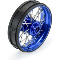 Tuning alkatrész RC motorkerékpár modellekhez Losi Promoto-SM: Pro-Line tárcsafék első Pro-Spec V2 Bead, alumínium, kék/kék. Összeszerelt tárcsa eloxált alumínium küllős kerékkel, horganyzott acél küllőkkel és szerelési tartozékokkal.