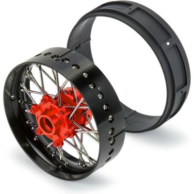 Pro-Line disk přední Pro-Spec V2 Bead, hliník, černý/červený: Promoto-SM