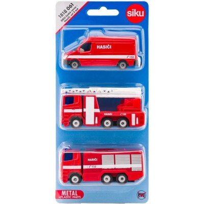 SIKU Blister - Hasičská sada 3 aut (česká verze) 1:50