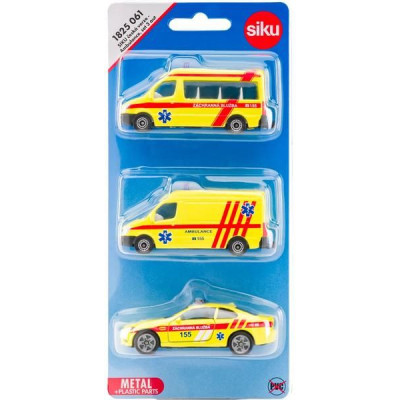 SIKU Blister - Ambulance sada 3 aut (česká verze) 1:50
