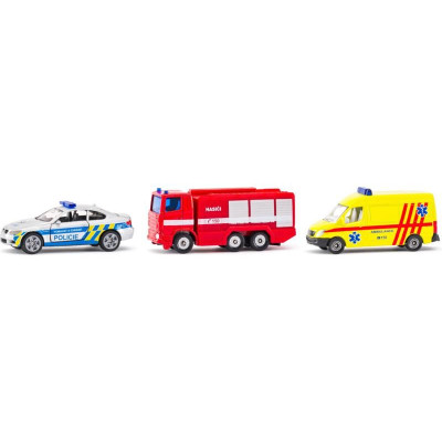SIKU Blister - Policie, hasiči, ambulance (česká verze) 1:50