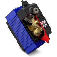 Erőteljes Traxxas 2085RL digitális szervo, Maxi méret, vízálló*, fém fogaskerekek, alumínium központi test, golyóscsapágyak, nyomaték 46 kg.cm, sebesség 0,13 s/60°, súly 125g, méretek: 61x26x64mm. Milliéderes 25T