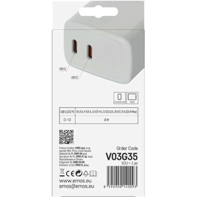 Síťový USB adaptér (zdroj) GaN PD 35W