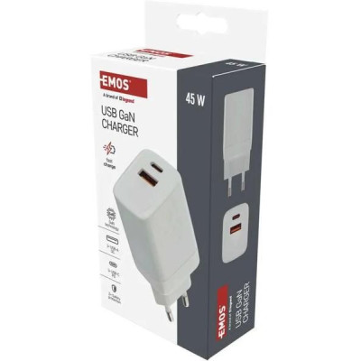 Síťový USB adaptér (zdroj) GaN PD 45W