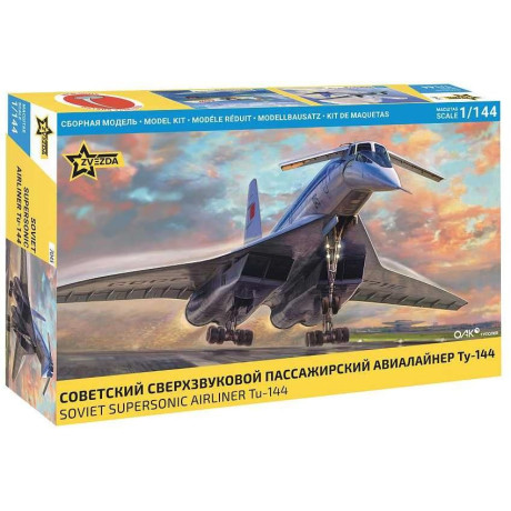 Model Kit letadlo 7045 - Tu-144 Supersonic civilian aircraft (1:144)