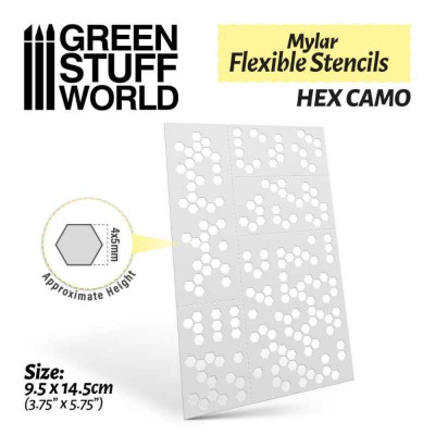 Rugalmas sablonok - HEX CAMO (4x5 mm)