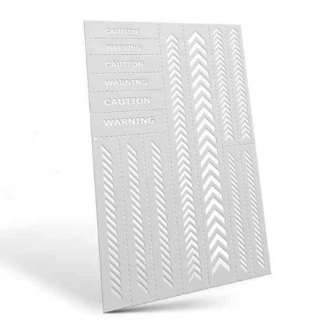 Rugalmas sablonok - Figyelmeztető csíkok / Rugalmas sablonok - figyelmeztető csíkok (kb. 5 mm)