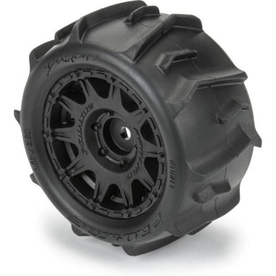 Pro-Line kolo 1:18, pneu Dumont, disk černý, H12mm (4): Granite GROM