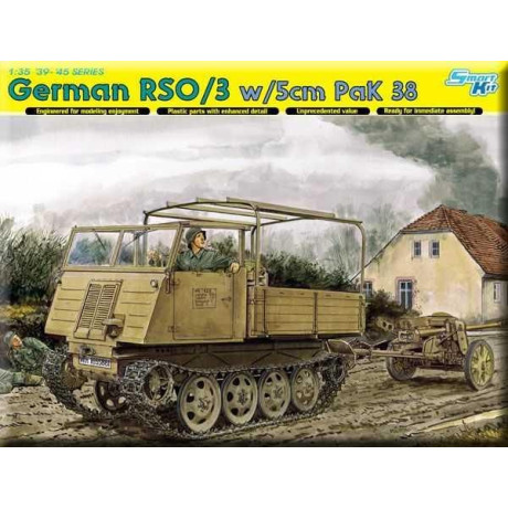 Model Kit military 6684 - GERMAN RSO/03 ARTILLERY TRACTOR w/5cm PaK 38 (SMART KIT) (1:35)