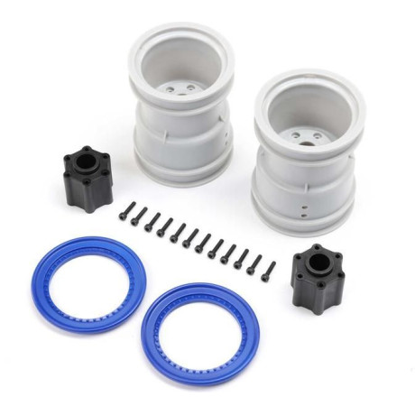 Losi kolo 2.6", beadlock kroužek modrý (2): LMT 2.0