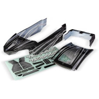 Traxxas Funco ProGraphix test előre nyomtatott grafikákkal, festést igényel, előre vágott, matricalapot tartalmaz. A befejezéshez TRA10912 belső keret és TRA10914 belső szükséges.