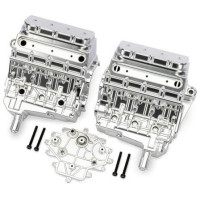 Tuning alkatrész Traxxas 1:5/1:6 RC autó modellekhez (Funco): félmatt króm motorblokk. 3x25 mm-es csavar (4).