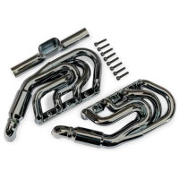 Tuning alkatrész Traxxas 1:5/1:6 RC autó modellekhez (Funco): fekete króm kipufogó. 2,5x12 mm-es csavar (8).