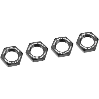 Matky kol - vroubkované - hliníkové - černé - 4 ks