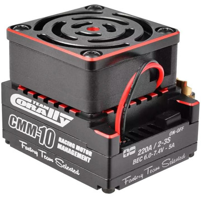 CMM-10 Racing Controller - 2-3S - 220A - senzorový regulátor - černý/červený