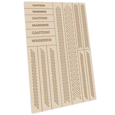 Öntapadós sablonok - Figyelmeztető csíkok / Öntapadós sablonok - Figyelmeztető csíkok