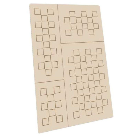 Öntapadós sablonok - Kockás L - 7mm / Öntapadós sablonok - Kockás L - 7mm