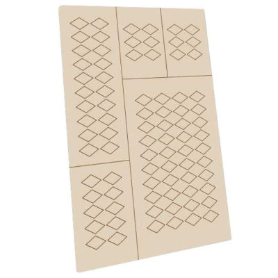 Öntapadós sablonok - Harlequin L - 11x7mm / Öntapadós sablonok - Harlequin L - 11x7