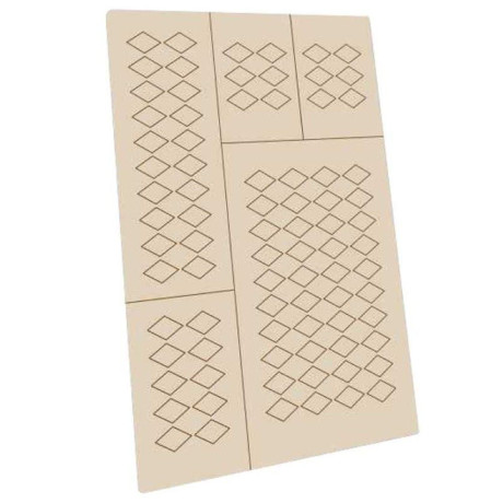 Öntapadós sablonok - Harlequin L - 11x7mm / Öntapadós sablonok - Harlequin L - 11x7