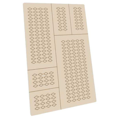 Öntapadós sablonok - Harlequin S - 6x3mm / Öntapadós sablonok - Harlequin S - 6x3