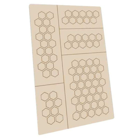 Öntapadós sablonok - Hatszögek L - 9mm / Öntapadós sablonok - Hatszögek L - 9mm