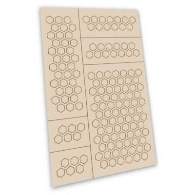 Öntapadós sablonok - Hatszögek M - 7mm / Öntapadós sablonok - Hatszögek M - 7mm