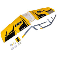 Az E-flite Habu XS 80 RC modell alkatrésze: LED-es szárny. Szárny beépített csűrőkkel, fékszárnyakkal, LED-ekkel és kürtökkel. A csomag tartalmaz szervo fedeleket rögzítőcsavarokkal és maszkolószalagot a szervo kábelekhez. (a mechanika és a szervomotorok nem részei a csomagnak).