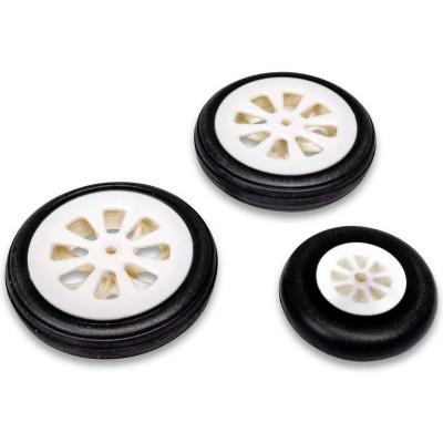 E-flite hlavní kolo podvozku 60mm (2), příďové kolo podvozku 44mm (1): Habu 80