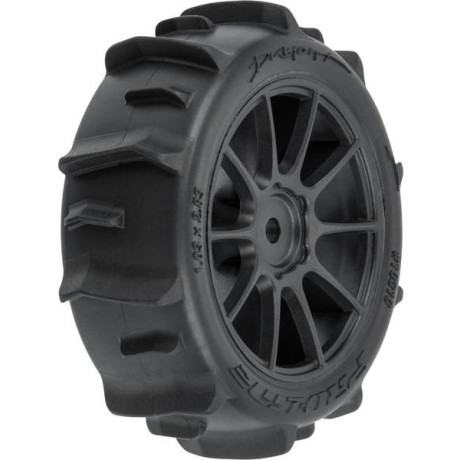 Pro-Line kolo 1:14, pneu Dumont, disk černý, H12mm (4): Typhon GROM