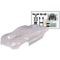 Traxxas Mini XRT test átlátszó. Festést igényel. Beleértve az első és hátsó reteszrendszert a kapocs nélküli rögzítéshez. Ablakmaszk és matricalap.