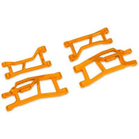 Traxxas lengőkarok elöl narancssárga (szett) (bal felső, jobb felső, bal alsó, jobb alsó). A #10790 Mini WideMaxx készlettel való használatra tervezve. Mini XRT alkatrész.