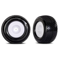 Komplett kerekek a Traxxas Mini XRT RC autóhoz. Fehér tárcsafék Response Pro gumiabroncsokkal (lágy S1 keverék) habszivacs betéttel. Tárcsa átmérője 2,1" (külső) / 2,6" (belső).