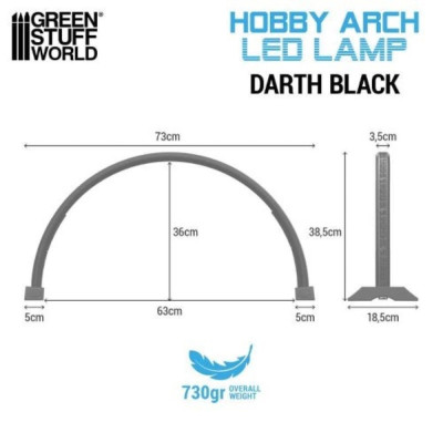 Hobby Arch LED lámpa - Darth Fekete / Hobby Arch LED lámpa - Darth Fekete