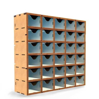 MDF függőleges állvány 30 fiókkal