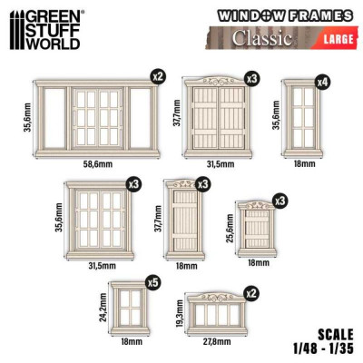 Klasszikus miniatűr ablakok - nagy