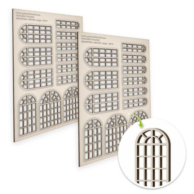 Ipari íves miniatűr ablakok - nagy