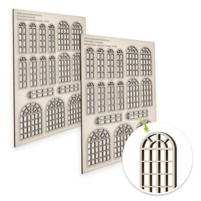 Ipari íves miniatűr ablakok - kicsi