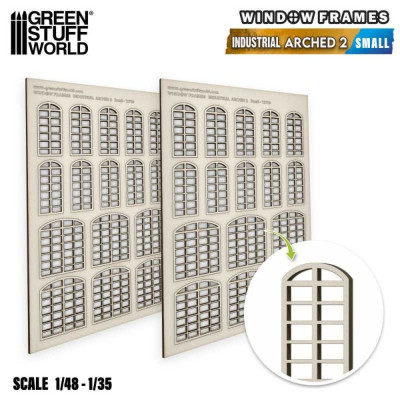 Ipari íves miniatűr ablakok - Kis (2. típus) / Átl. kerületi miniatűr ablakok - kicsi 2