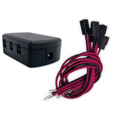 6 portos HUB elosztó + 6 gyorscsatlakozós kábel